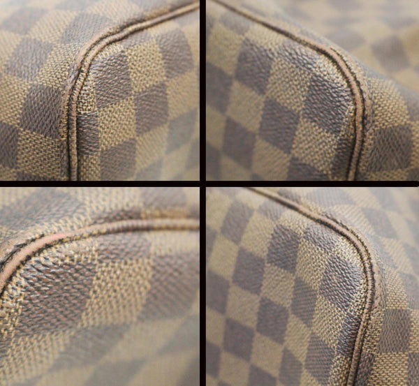 LOUIS VUITTON Neverfull GM Damier Ebene Tote Shoulder Bag Brown