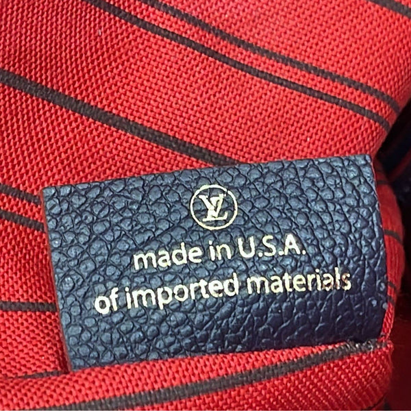 LOUIS VUITTON Metis Pochette Empreinte Leather Crossbody Bag Blue