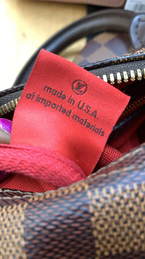 Louis Vuitton Speedy 25 Bandouliere Damier Ebene Bag - made in USA