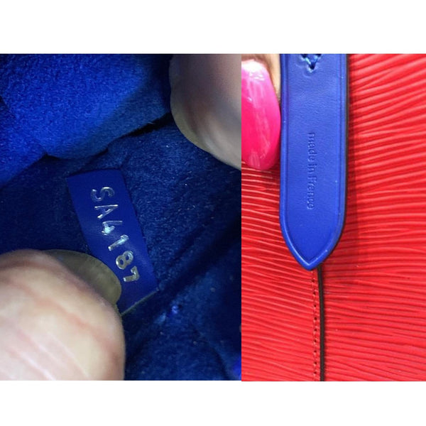 LOUIS VUITTON Neonoe Epi Shoulder Bag Coquelicot