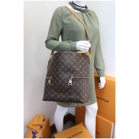 LOUIS VUITTON Melie Monogram Canvas Hobo Shoulder Bag Brown