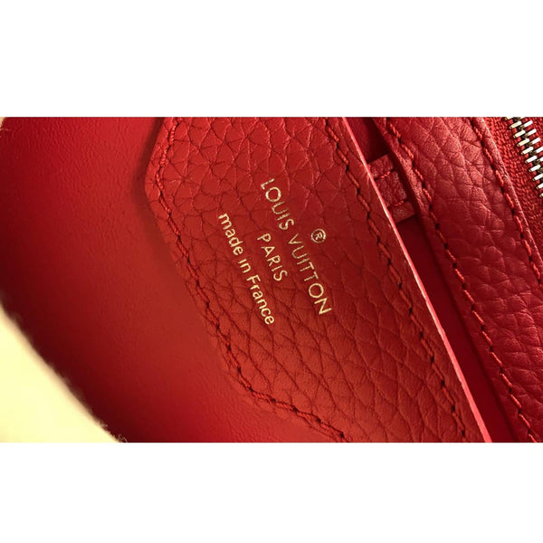 Engraved LV Capucines PM Taurillon Leather Satchel