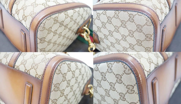 GUCCI Lady Web Original GG Canvas Boston Bag 381044