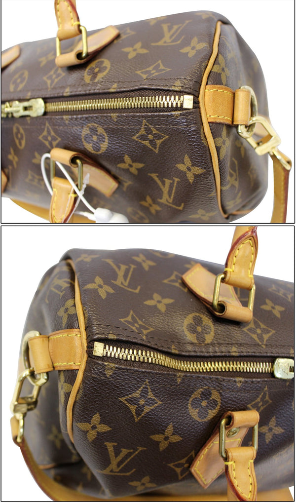 LOUIS VUITTON Monogram Canvas Speedy 30 Bandouliere Satchel Bag
