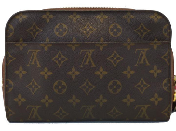 LOUIS VUITTON Monogram Canvas Orsay Brown Clutch