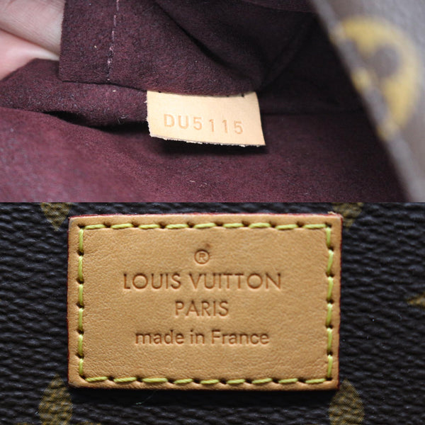 LOUIS VUITTON Melie Monogram Canvas Hobo Bag Brown