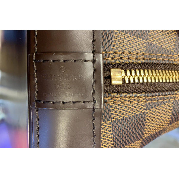 Louis Vuitton Alma PM Damier Ebene Satchel- Logo
