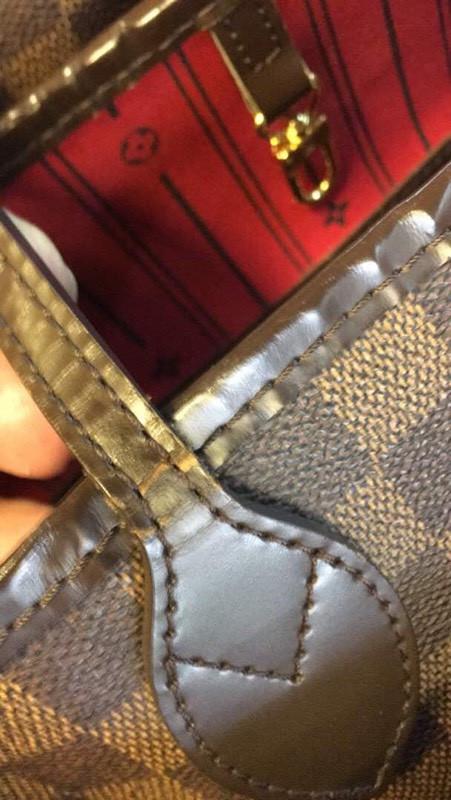 LOUIS VUITTON Damier Ebene Neverfull MM Shoulder Bag