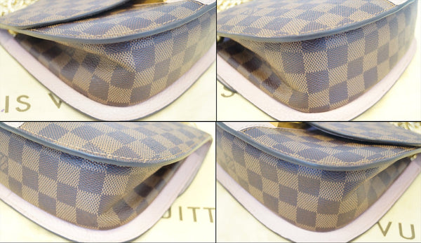 LOUIS VUITTON Damier Ebene Magnolia Wight Shoulder Crossbody Bag