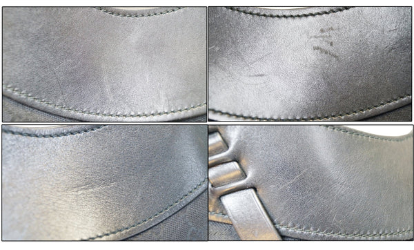 Gucci Hobo Bag GG Canvas Half Moon Black - side view