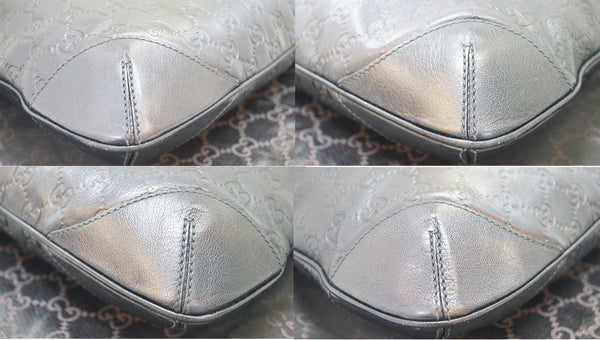 GUCCI GG Guccissima Leather Black Shoulder Bag 248272