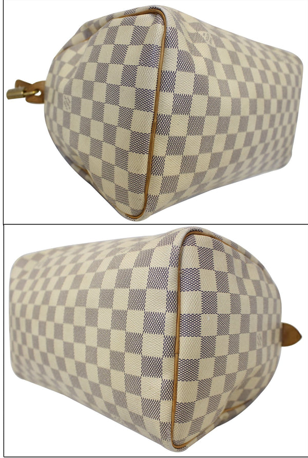 LOUIS VUITTON Damier Azur Speedy 30 Satchel Handbag