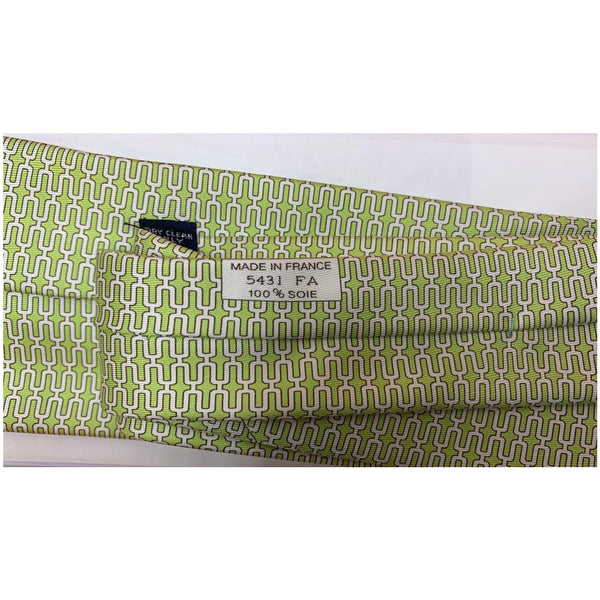 HERMES Men's Silk Neck Tie Lime
