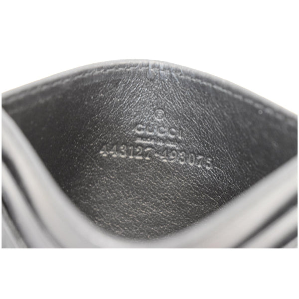 GUCCI GG Marmont Leather Card Case Black 443127
