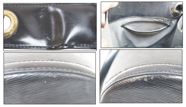 LOUIS VUITTON Epi Leather Black Cluny Shoulder Bag