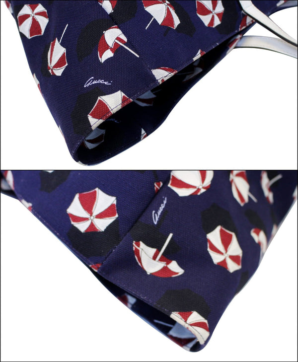 Gucci XL Canvas Umbrella Parasol Print Carry All Purse Tote Bag 286198