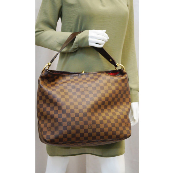 LOUIS VUITTON Damier Ebene Delightful MM NM Hobo Bag-US