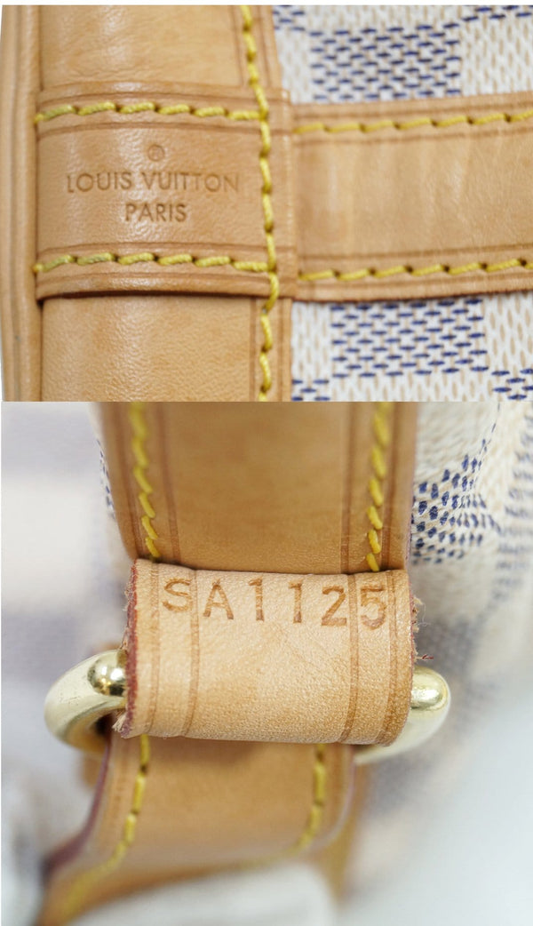 LOUIS VUITTON Damier Azur Canvas Noe BB Shoulder Crossbody Bag