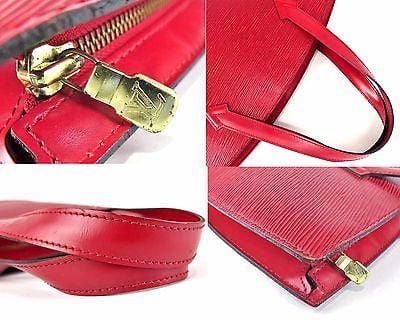 LOUIS VUITTON Red Epi Leather Saint-Jacques Purse Bag