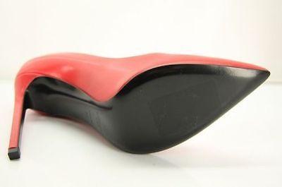 Saint Laurent Classic Paris 105 Leather Pointed Toe Size 38 Nib Red Pumps - Final Call