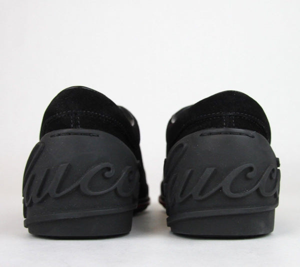 Gucci Black Women's Sneakers - Gucci Suede Script Logo Trainer