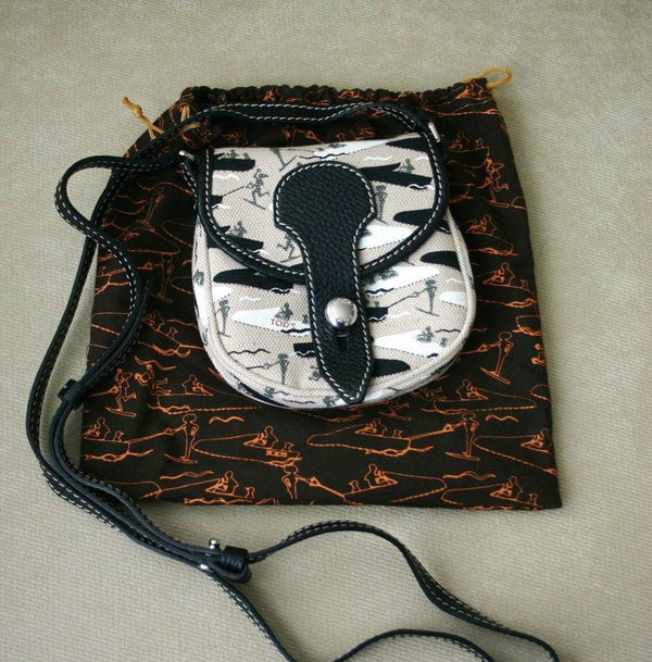 $445 Authentic Tod's Multi-color Canvas Black Trim Crossbody Messenger Bag E1862 - Dallas Designer Handbags