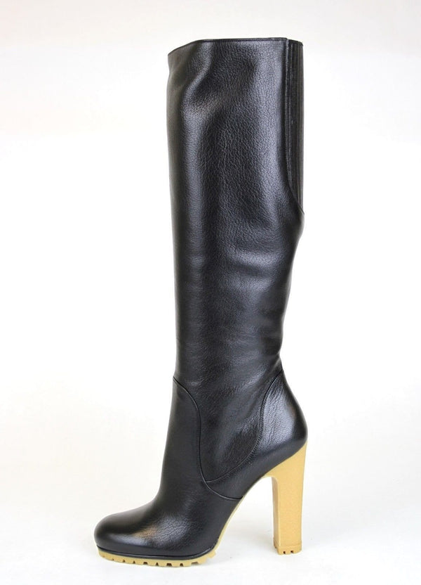 Gucci 323548 Leather Stivale Pelle Luxor Tall Knee Boot - side view
