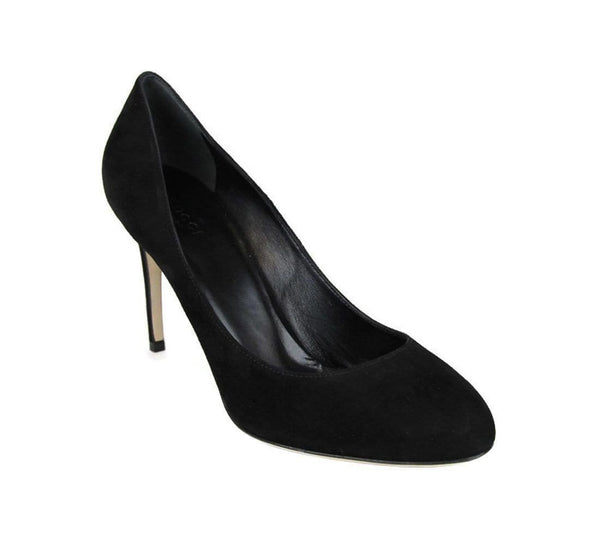 Gucci Heels Black Suede Interlocking - Gucci Shoes Women IT 41 / US 11