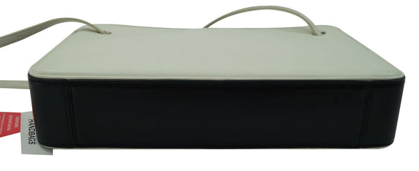 Authentic Celine Nappa Side lock Calfskin Leather Black/White Tote HandBag TT342 - Dallas Designer Handbags