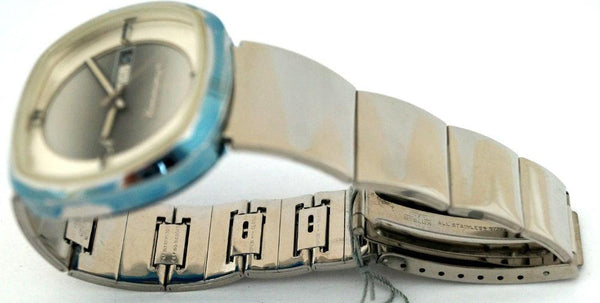 NEW Rare Mens Mido Commander 8669 Automatic Silver/Gray SS Day/Date Swiss Watch