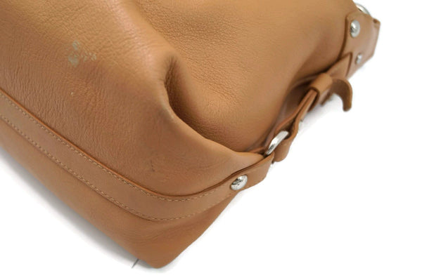 Authentic Tod's Benji Pattina Media Tan Handbag W/DustBag CG001 - Dallas Designer Handbags