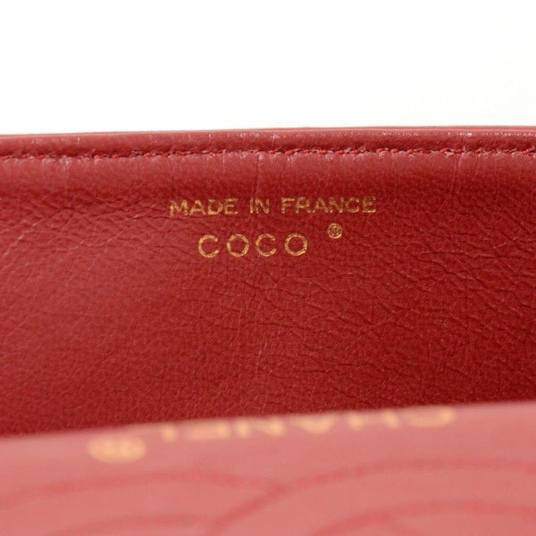 Vintage CHANEL 2.55 10inch Double Flap Red Quilted Leather Shoulder Bag