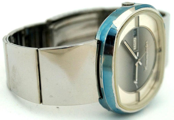 NEW Rare Mens Mido Commander 8669 Automatic Silver/Gray SS Day/Date Swiss Watch