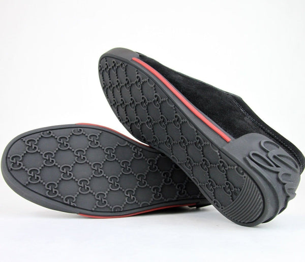 Gucci Sneakers - Gucci Women Black Sneakers Suede Trainer - back view