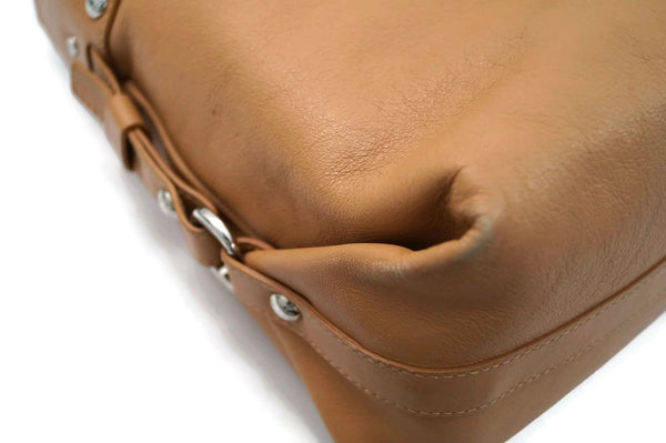 Authentic Tod's Benji Pattina Media Tan Handbag W/DustBag CG001 - Dallas Designer Handbags