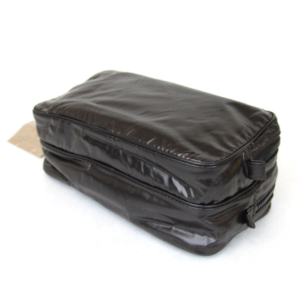 $695 NWT Bottega Veneta 245371 Men's Brown Nylon Small Travel Case Pouch Bag - Dallas Designer Handbags