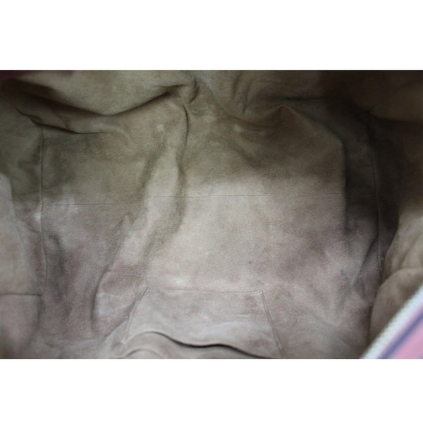 GUCCI Blooms Top Handle Supreme Canvas Large Boston Bag Beige/Ebony 409527