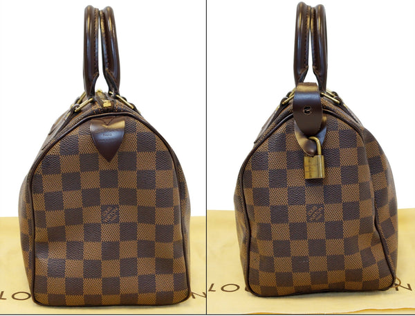 LOUIS VUITTON Damier Ebene Speedy 25 Satchel Bag