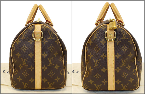 LOUIS VUITTON Monogram Canvas Speedy 30 Bandouliere Satchel Bag
