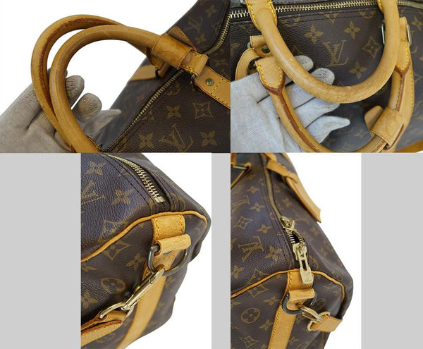 LOUIS VUITTON Monogram Keepall Bandouliere 55 Boston Bag