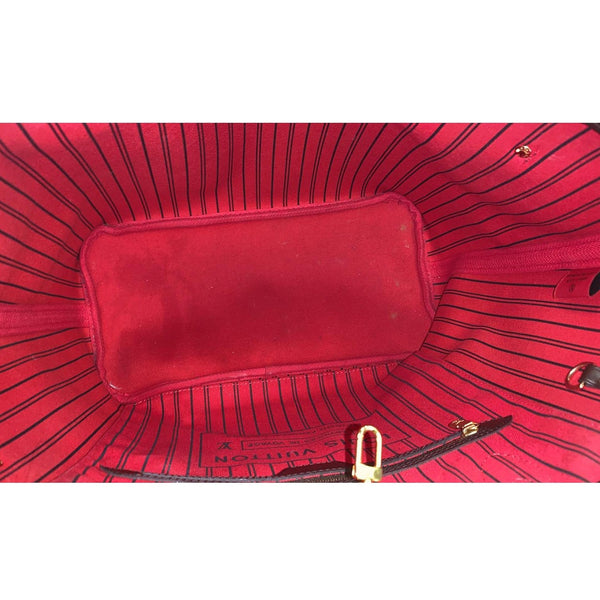 Louis Vuitton Neverfull MM Damier Ebene Tote Bag - interior