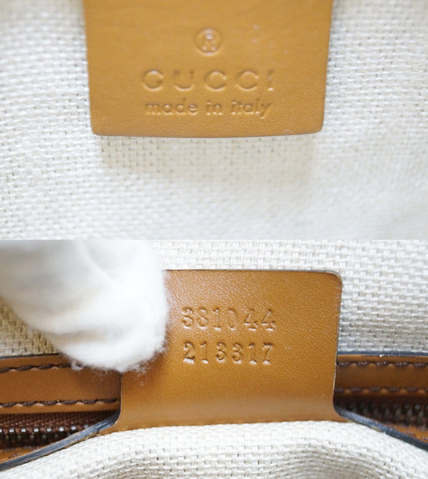 GUCCI Lady Web Original GG Canvas Boston Bag 381044