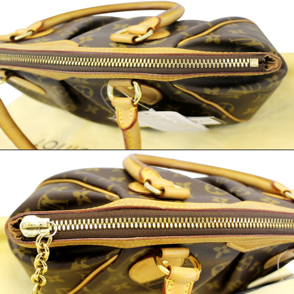 Louis Vuitton Tivoli PM Monogram Canvas Satchel Bag - leather