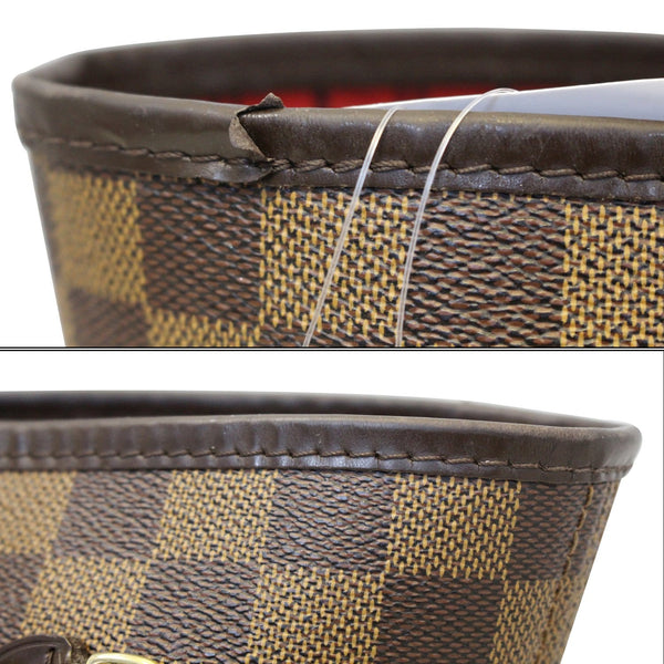 LOUIS VUITTON Neverfull MM Damier Ebene Tote Shoulder Bag-US