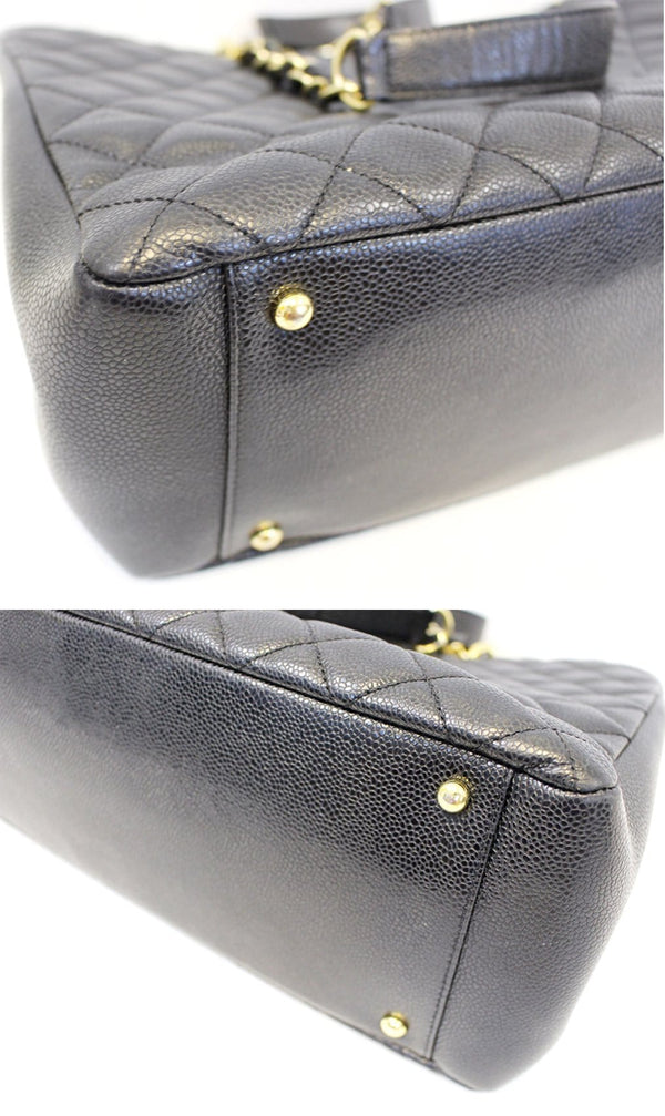 CHANEL Caviar Leather Black XL Grand Shopping Tote Bag