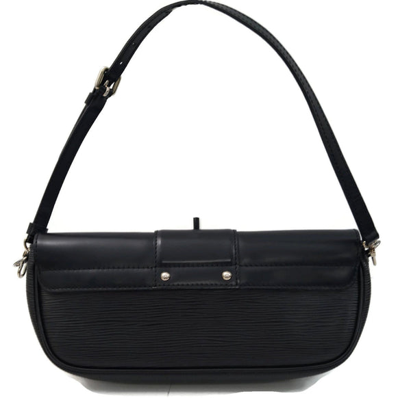 LOUIS VUITTON Montaigne Clutch Epi Noir Shoulder Bag
