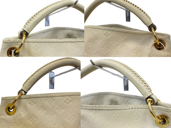 LOUIS VUITTON Artsy MM Neige Empreinte Leather Shoulder Bag-US