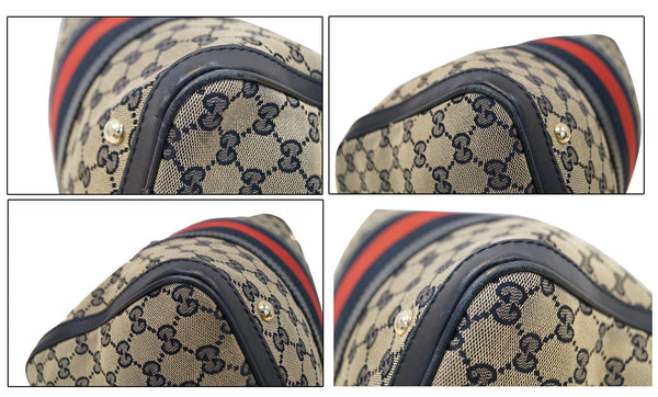 GUCCI Vintage Web Medium Original GG Boston Bag with Signature Web