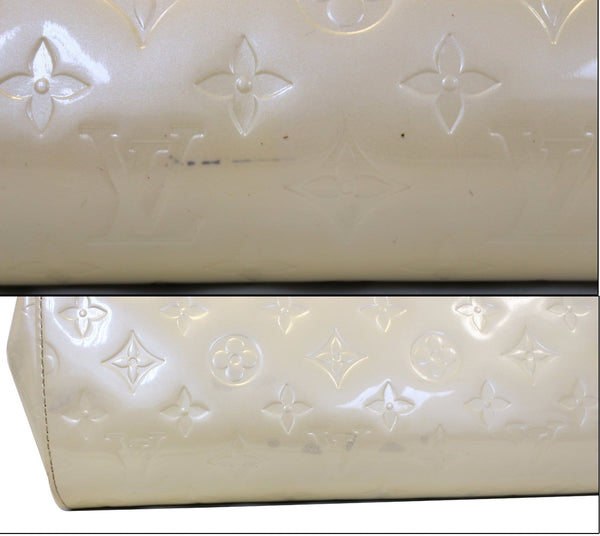 LOUIS VUITTON Cream Vernis Leather Roxbury Drive Shoulder Bag