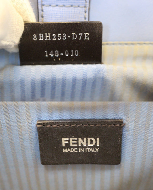 Fendi Roma Petite 2 Jours Blue Leather bag - fendi logo